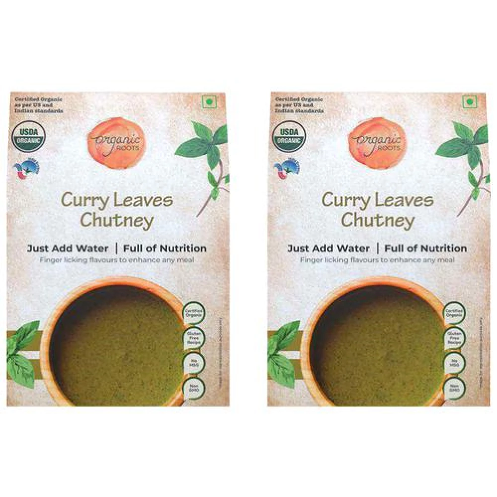 Organic Roots Curry Leaves Chutney Instant Mix - Nutrition Rich, 30 g (Pack of 2)-4.webp
